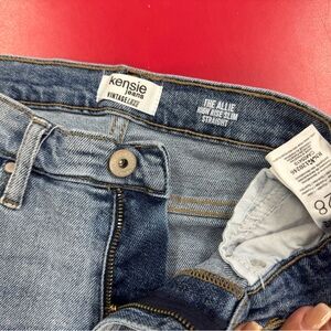 Kensie Vintage Blue Denim Allie Jeans ankle length slim straight